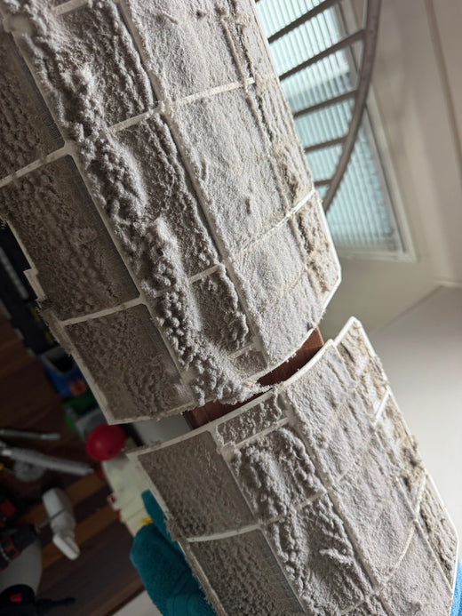 Dirty water removed from air conditioner