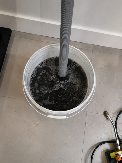 Dirty internal AC components before cleaning