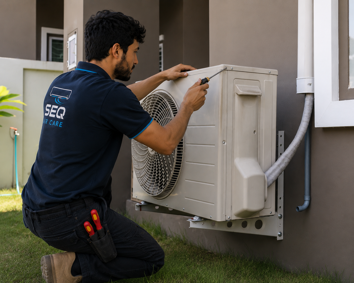 Outdoor split system air conditioner unit