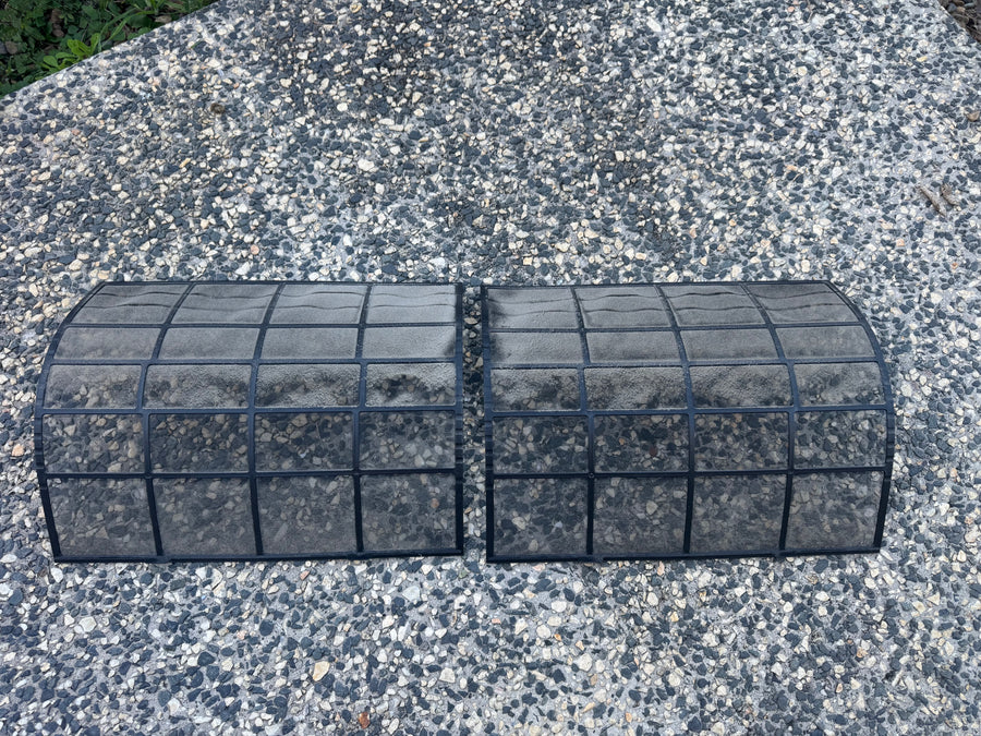 Dirty removable filters from the same Dakabin air conditioner