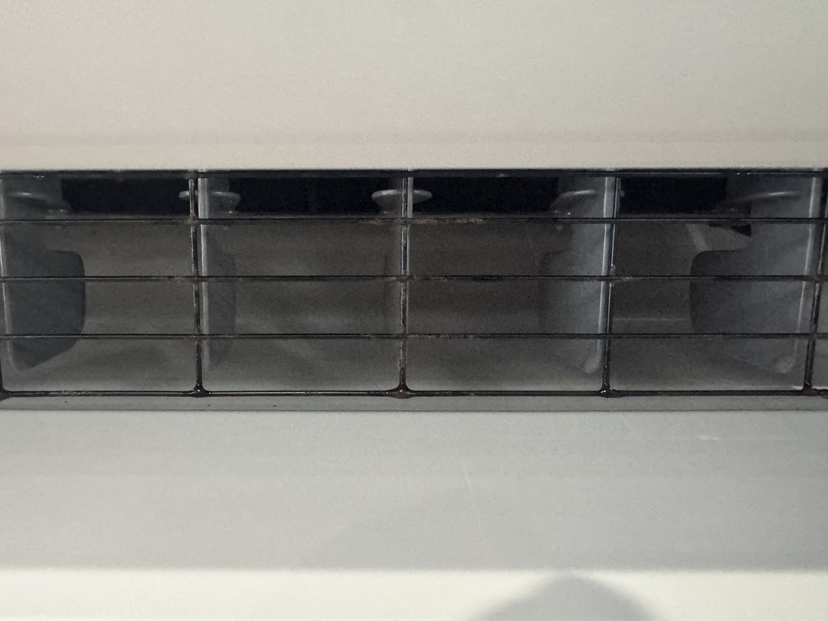 After cleaning: Heavy internal build-up removed from this Mitsubishi split system