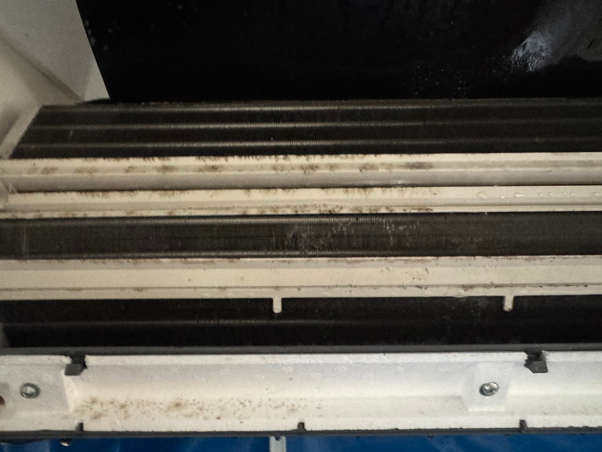Before cleaning: 1 split system deep cleaned - Mould + Dust