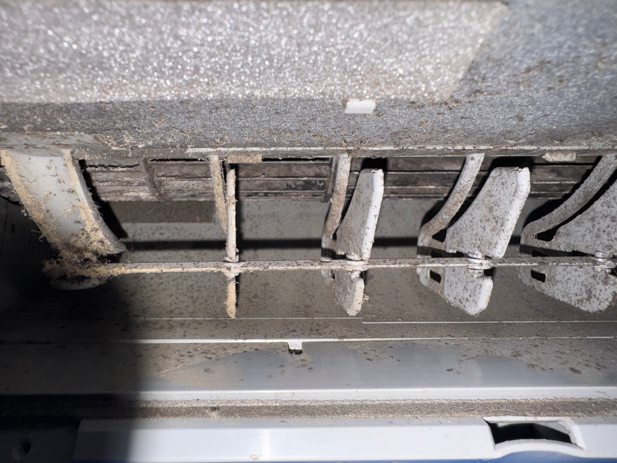 Before cleaning: 3 split systems deep cleaned - Mould + Dust