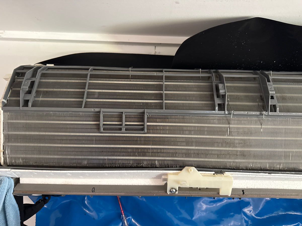 Before cleaning: 2 split systems deep cleaned - Dust + Musty smell